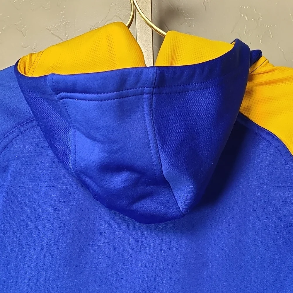 Adidas Blue Yellow Golden State Warriors Hoodie Sweatshirt Youth Boy Girls Med